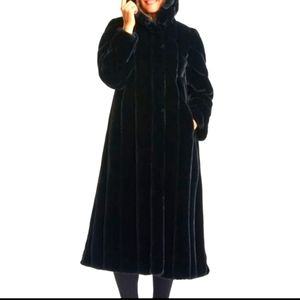 Jones new york hooded faux fur maxi coat Clearance
